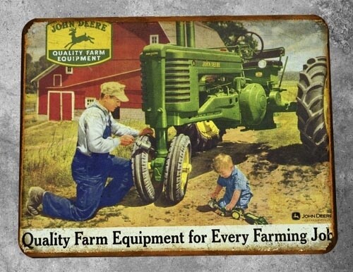 Plaque métal vintage John Deere