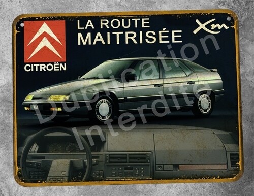 Plaque métal vintage Citroën XM