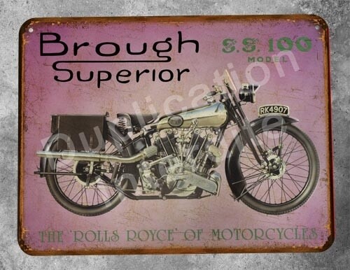 Plaque métal vintage Brough Superior