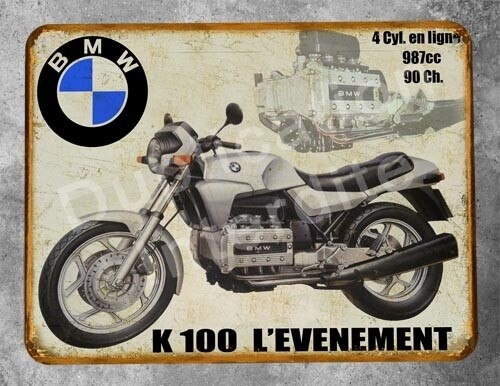 Plaque métal vintage BMW K100