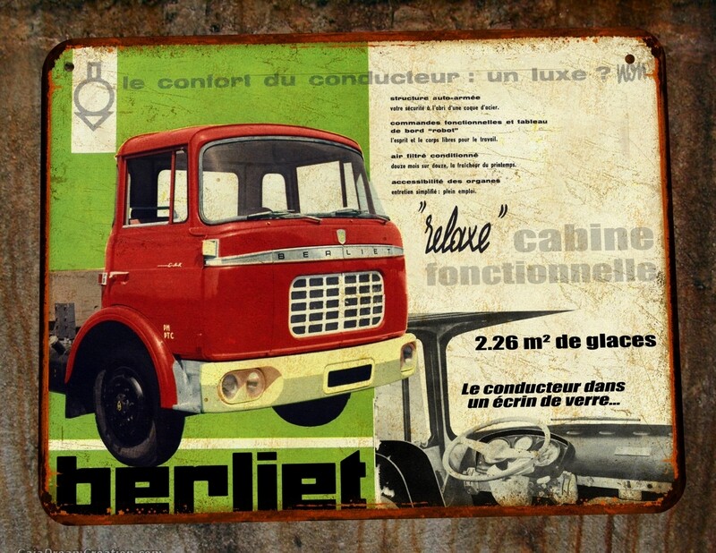 Plaque métal vintage Berliet