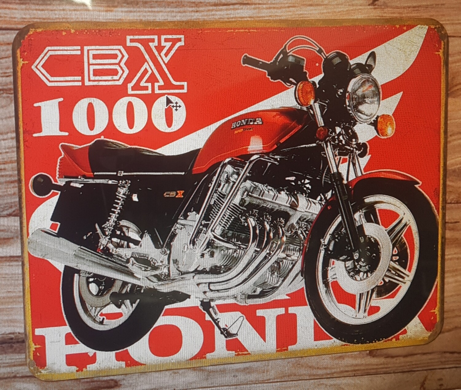 Plaque métal vintage Honda CBX 1000