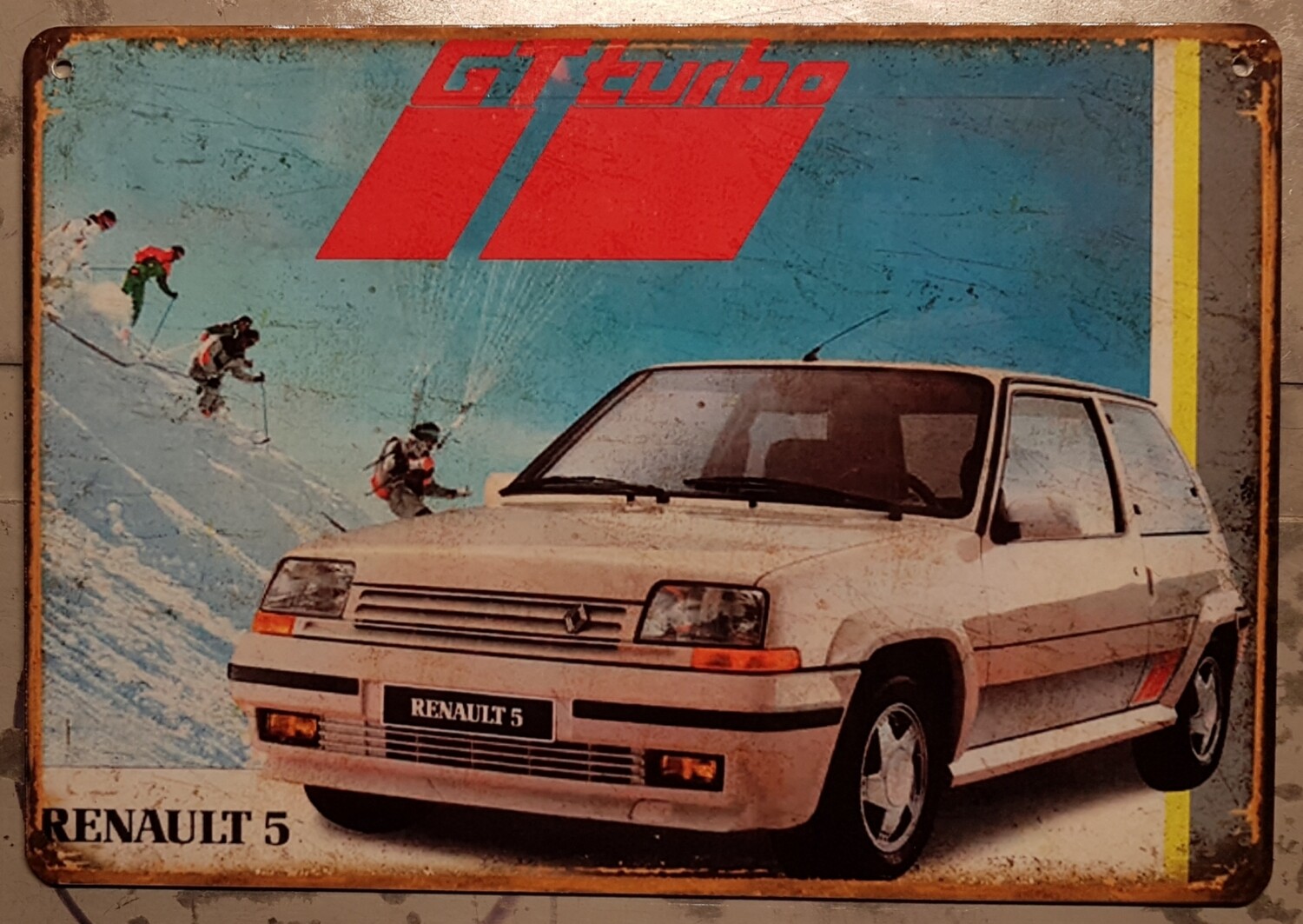 Plaque métal vintage Renault Supercinq