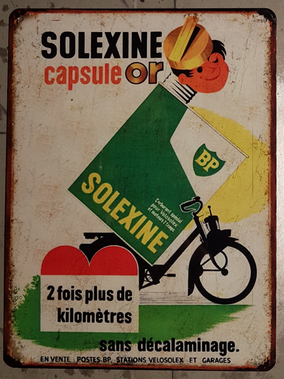 Plaque métal vintage Solexine