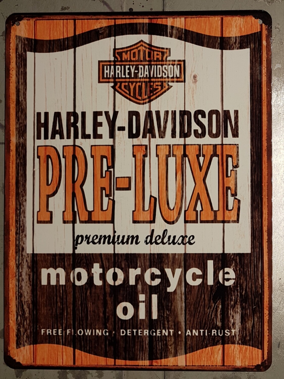 Plaque métal vintage Harley Davidson huile