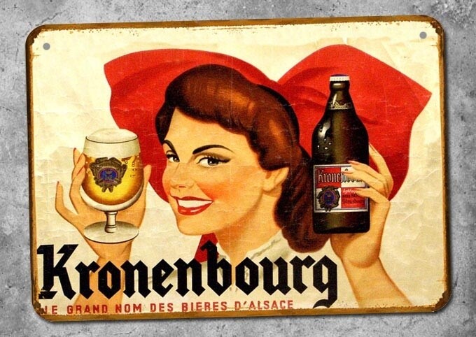 Plaque métal vintage Kronebourg