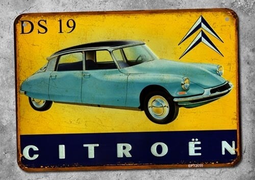 Plaque métal vintage Citroën DS