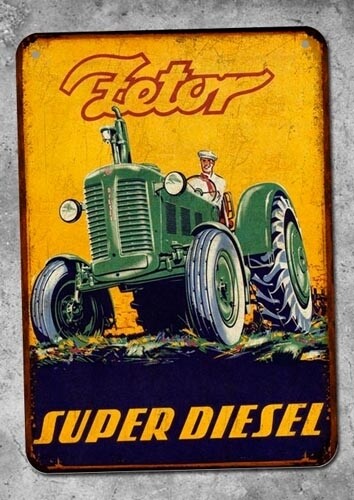 Plaque métal vintage Zetor