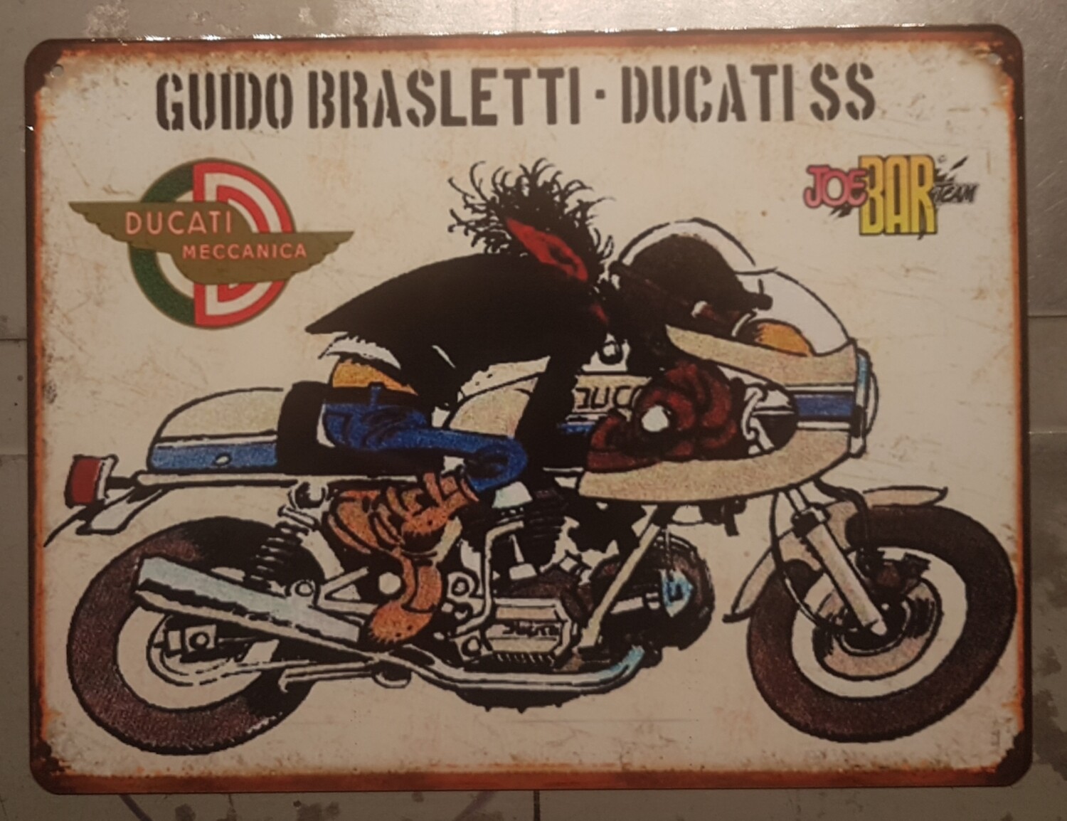Plaque métal vintage JBT Ducati