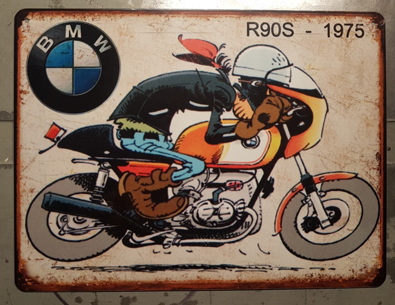 Plaque métal vintage JBT BMW