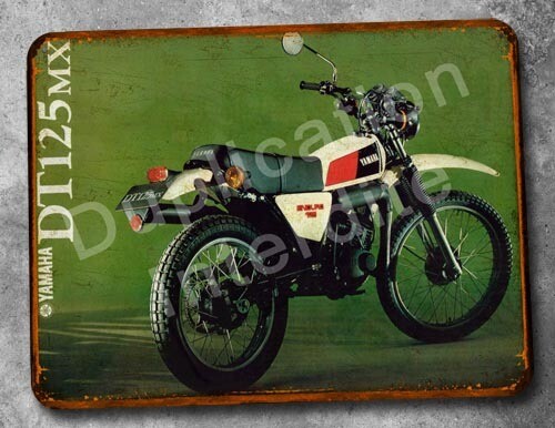 Plaque métal vintage Yamaha DT 125 MX