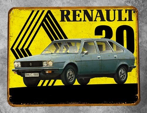 Plaque métal vintage Renault 30