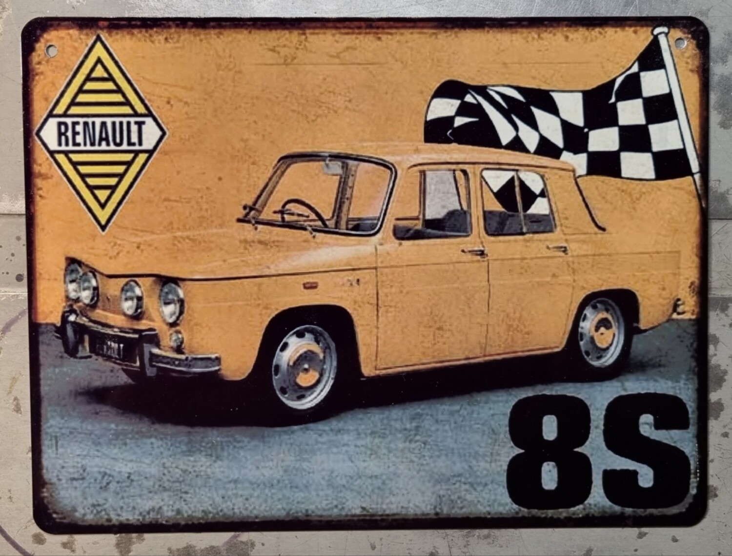 Plaque métal vintage Renault 8S