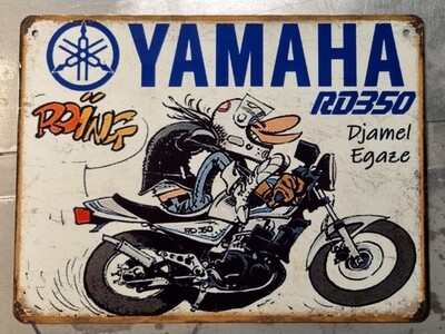 Plaque métal vintage JBT Yamaha 350 RDLC