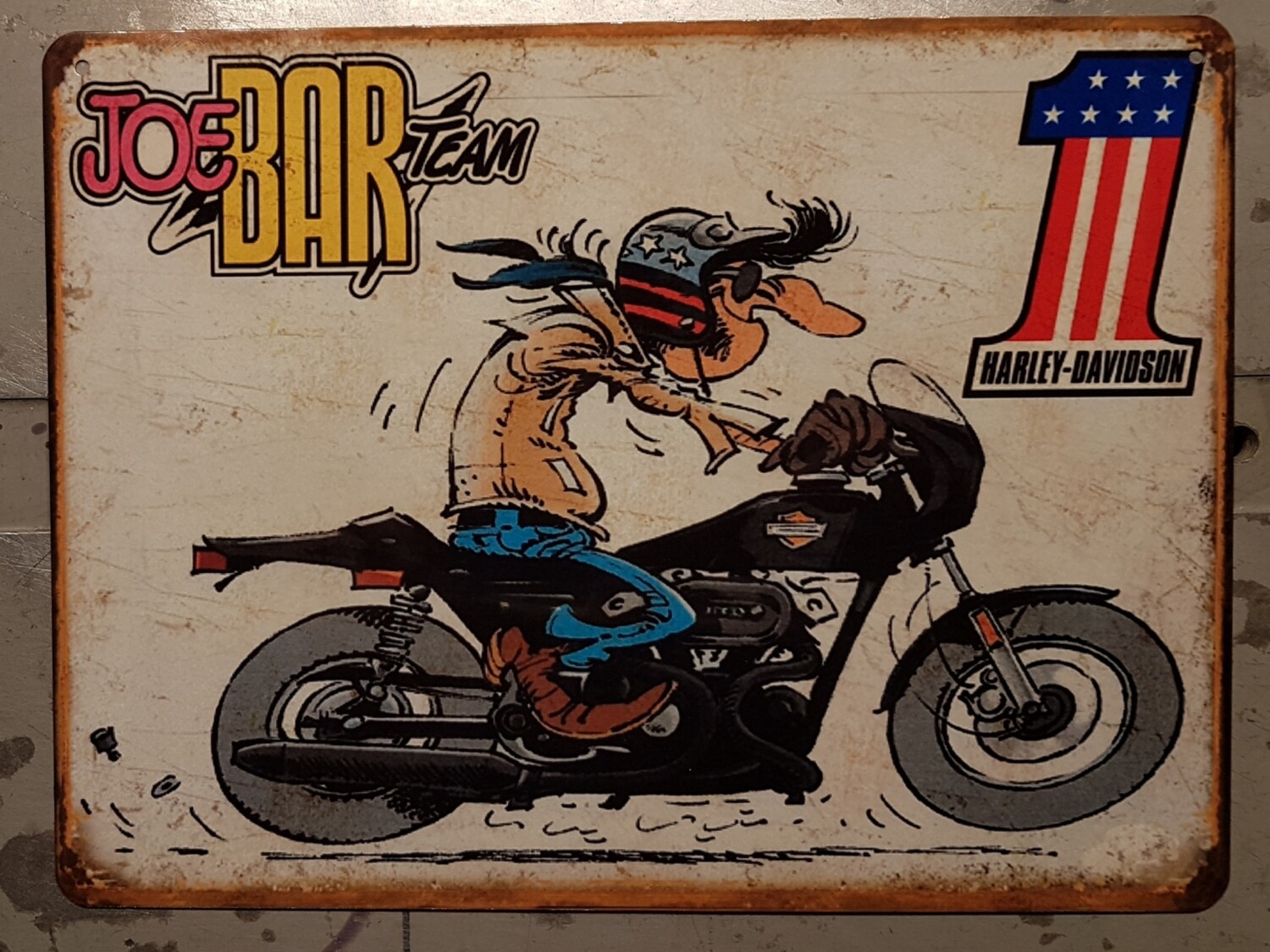 Plaque métal vintage JBT harley Davidson