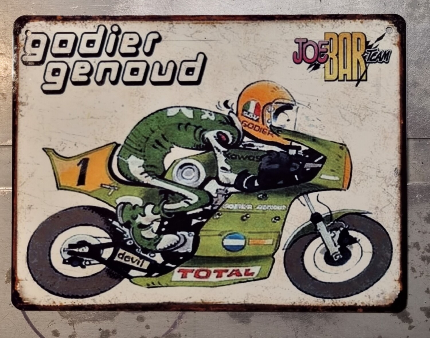Plaque métal vintage JBT Godier