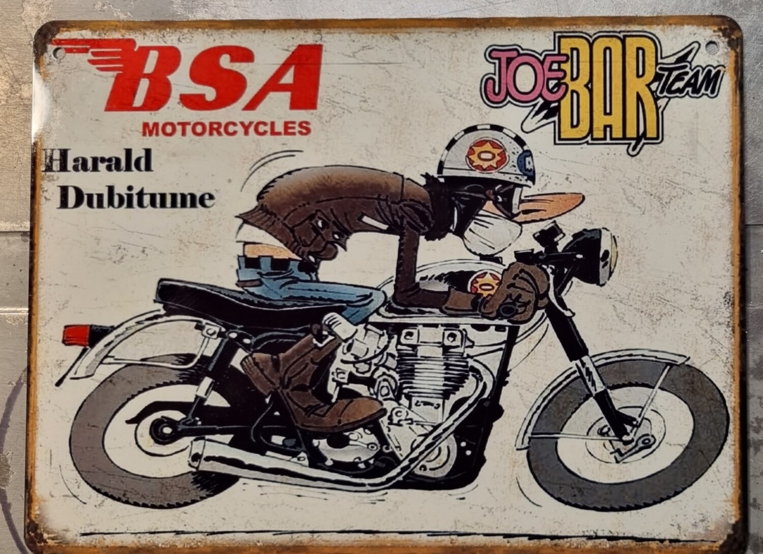 Plaque métal vintage JBT BSA