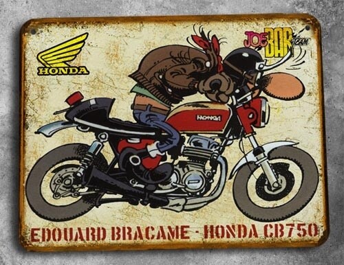 Plaque métal vintage JBT Honda
