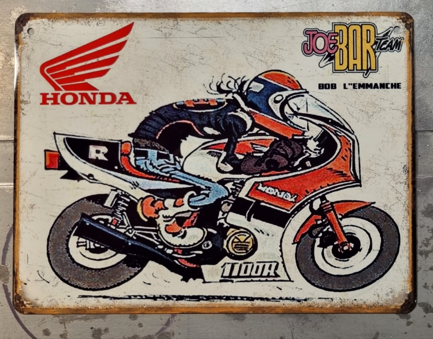 Plaque métal vintage JBT Honda 1100 R