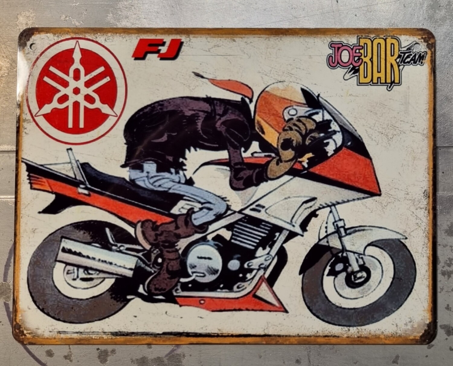 Plaque métal vintage JBT Yamaha FJ