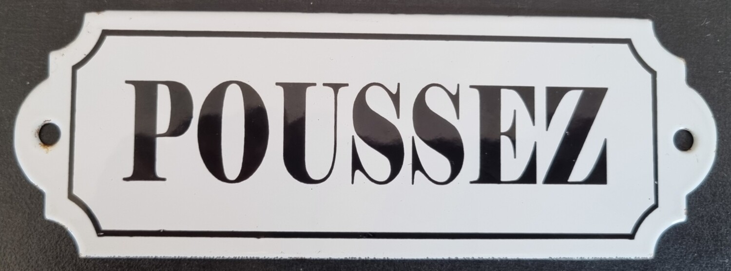 Plaque en émail Poussez