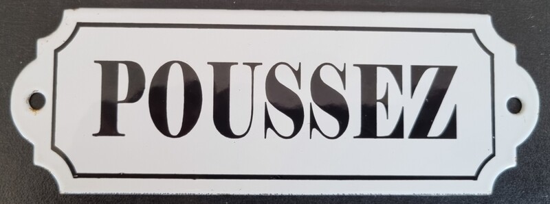 Plaque en émail Poussez