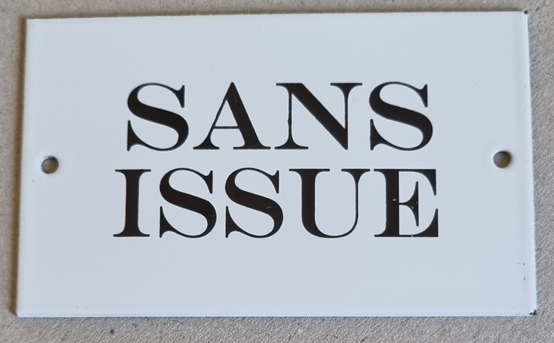 Plaque émail Sans issue