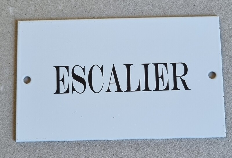 Plaque émail Escalier
