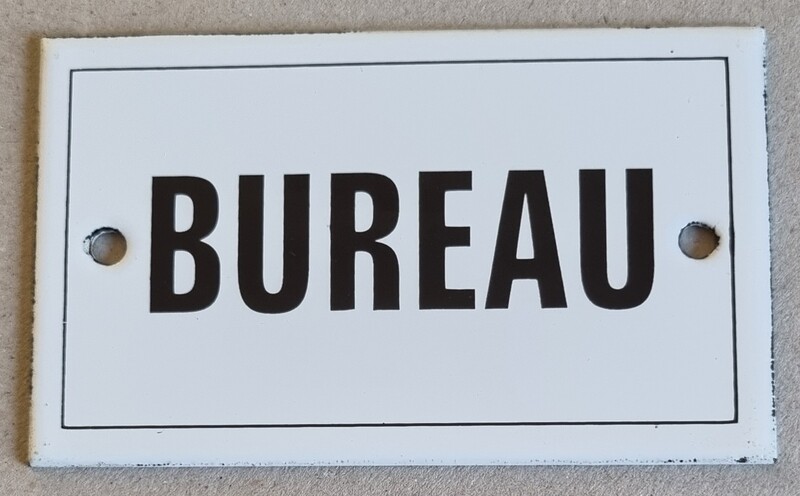 Plaque émail Bureau