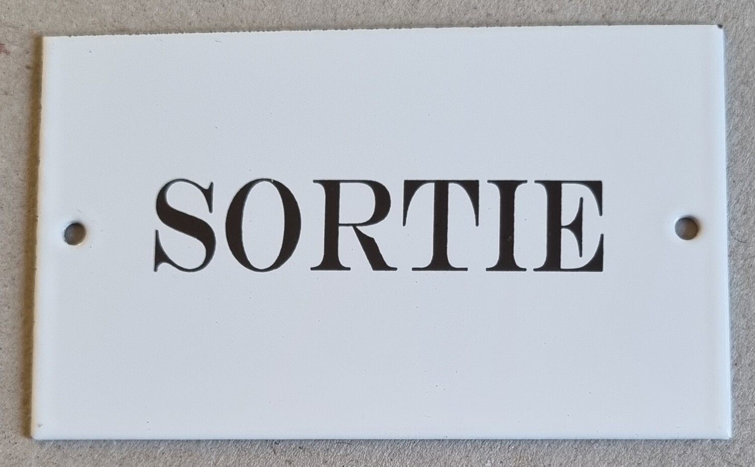 Plaque émail Sortie