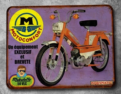 Plaque métal vintage Motoconfort VLC