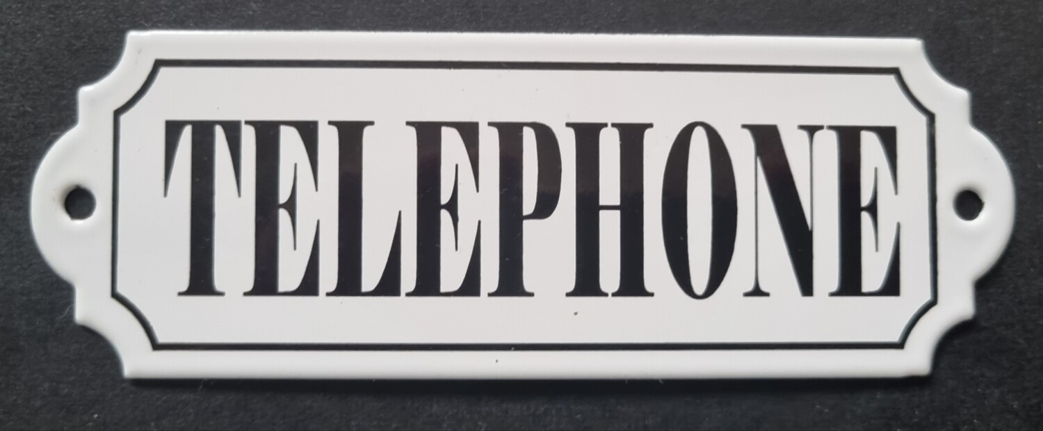 Plaque en émail Téléphone 