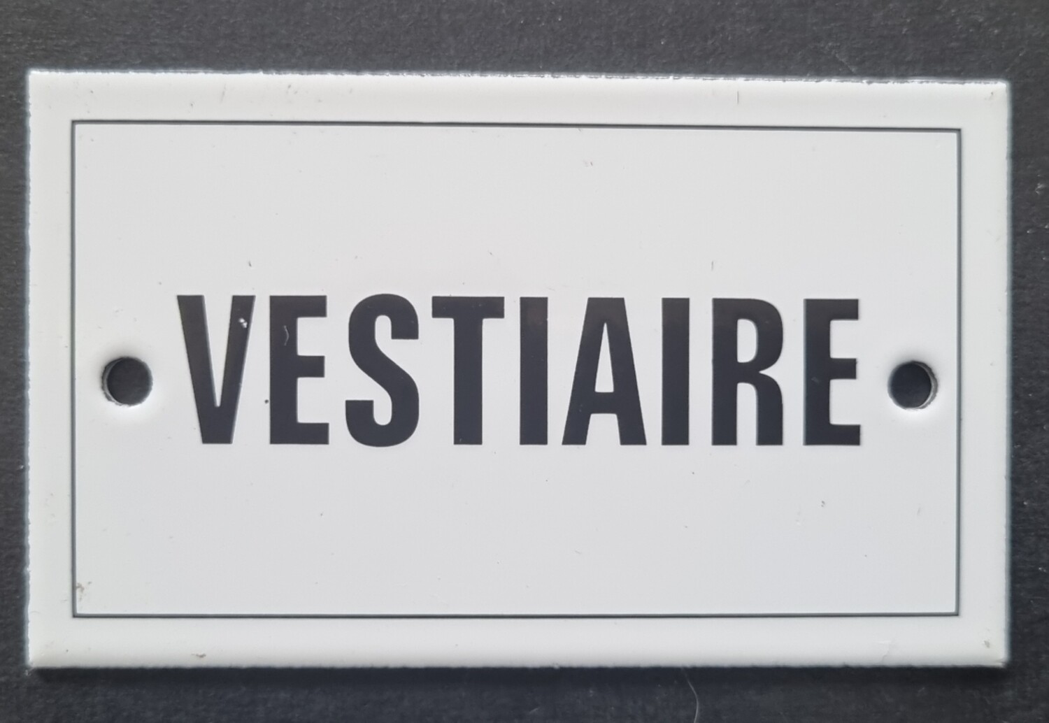 Plaque émail Vestiaire 