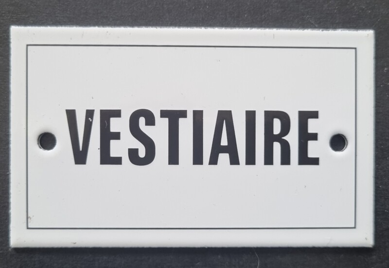 Plaque émail Vestiaire 