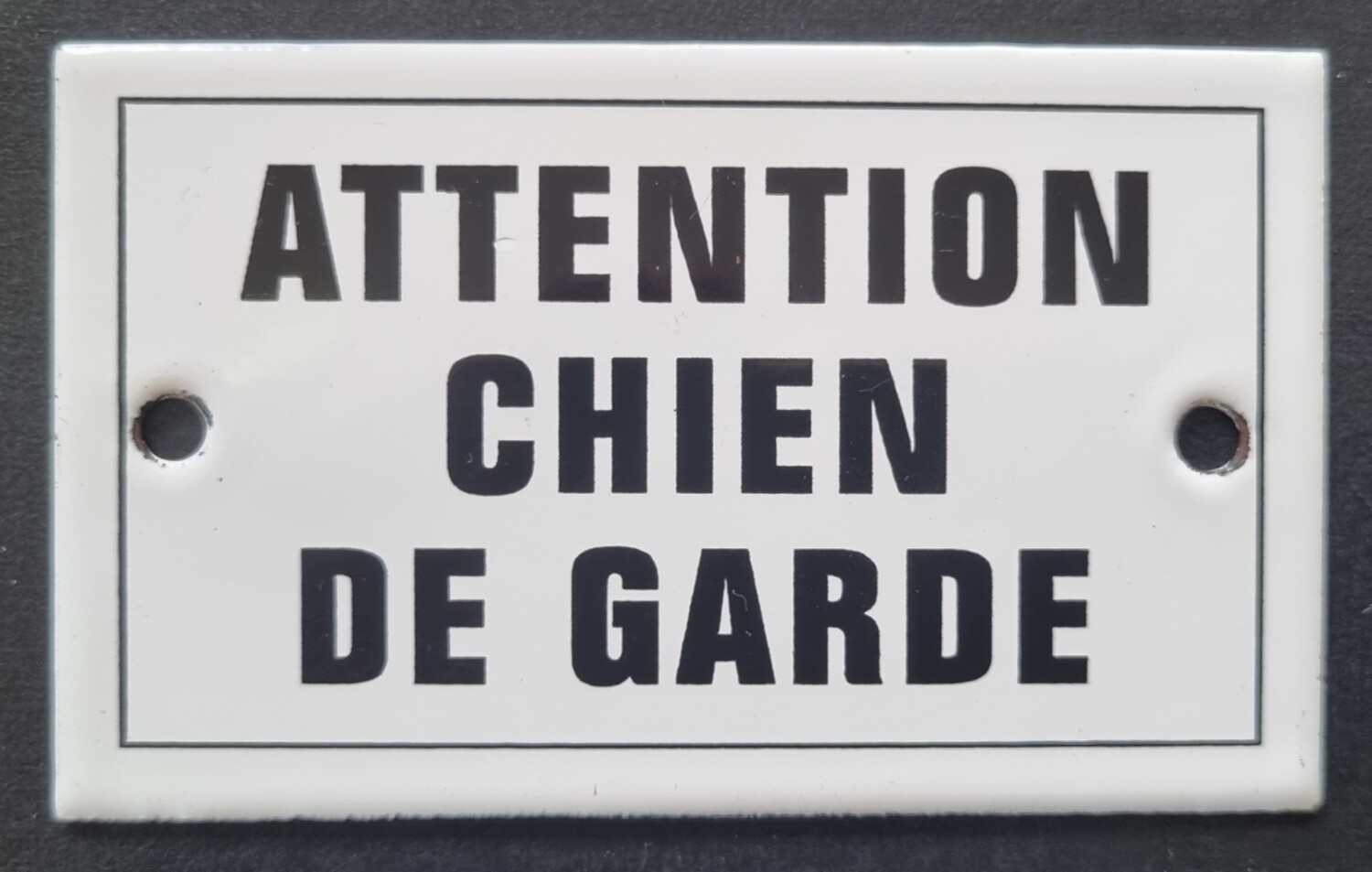 Plaque émail Chien de garde