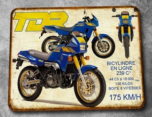 Plaque métal vintage Yamaha TDR 250