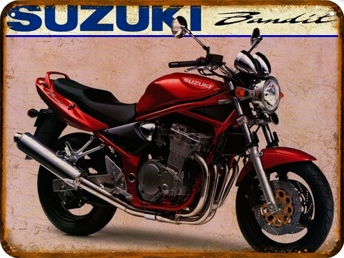 Plaque métal vintage Suzuki 600 Bandit
