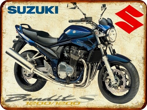 Plaque métal vintage Suzuki 1200 Bandit