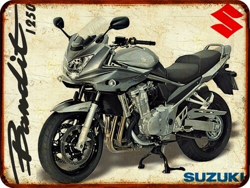 Plaque métal vintage Suzuki 1250 Bandit