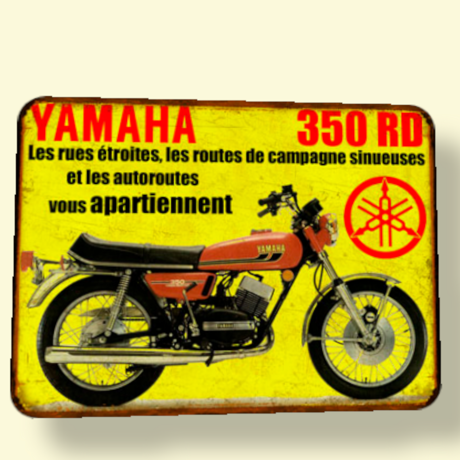 Plaque métal vintage Yamaha RD 350