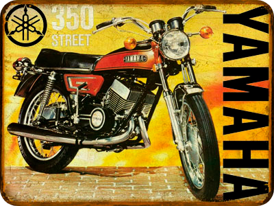 Plaque métal vintage Yamaha RD 350