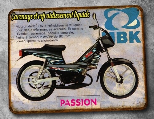 Plaque métal vintage MBK Passion