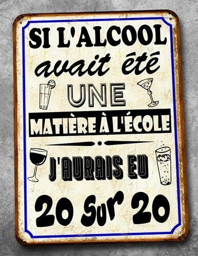 Plaque métal vintage 20 sur 20