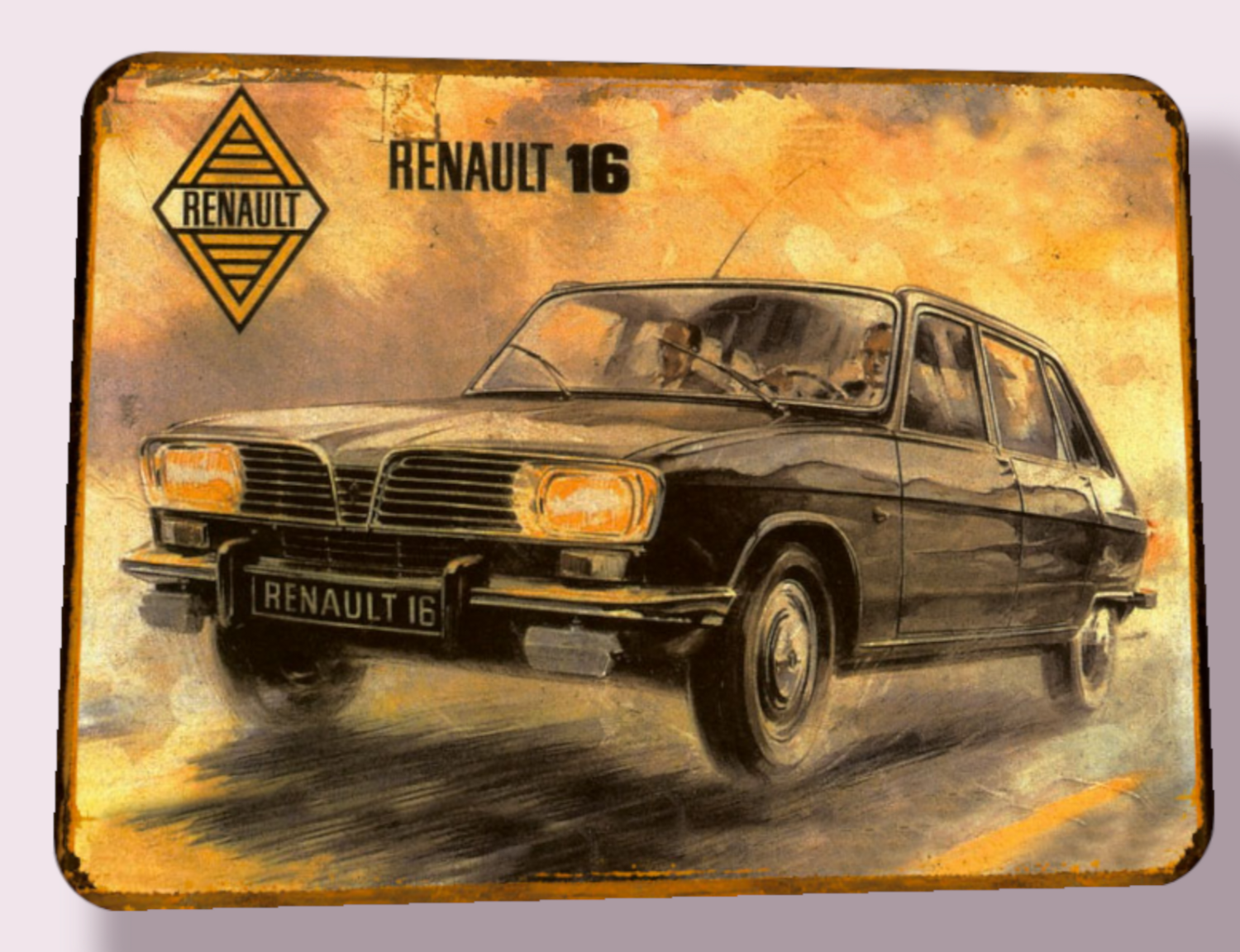 Plaque métal vintage Renault 16
