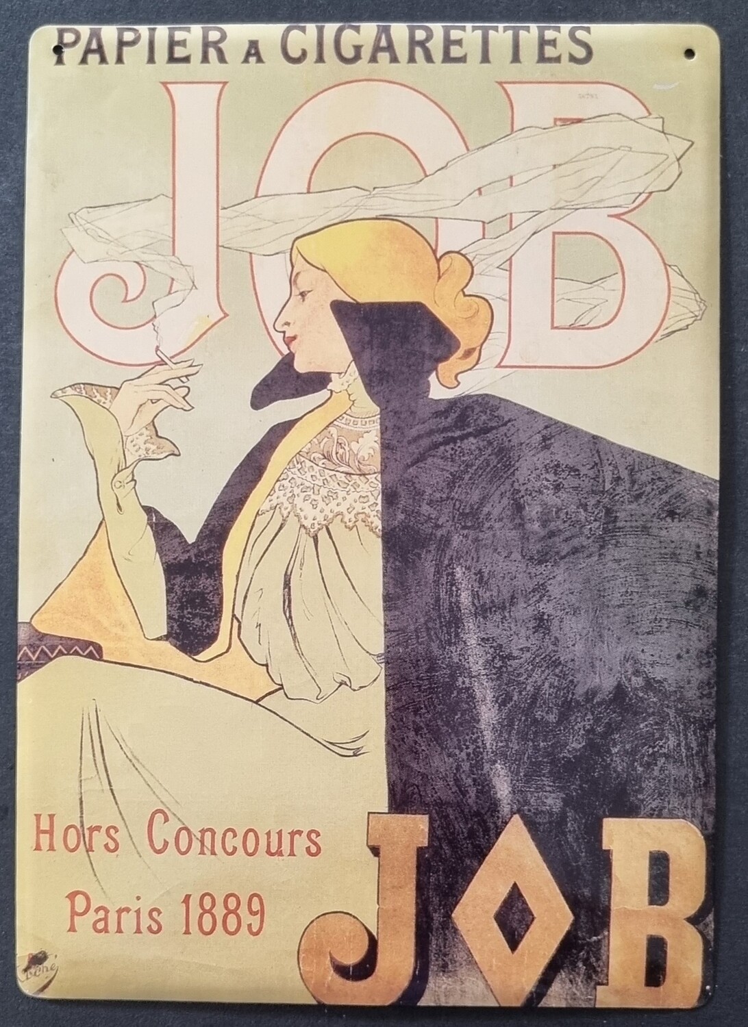 Plaque métal vintage Job