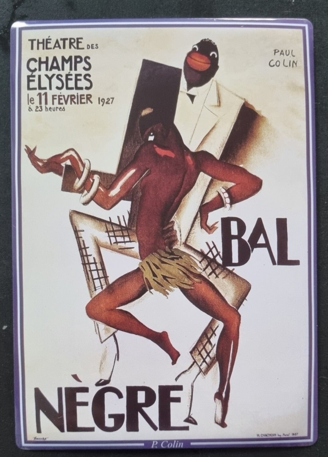 Plaque métal vintage Bal nègre