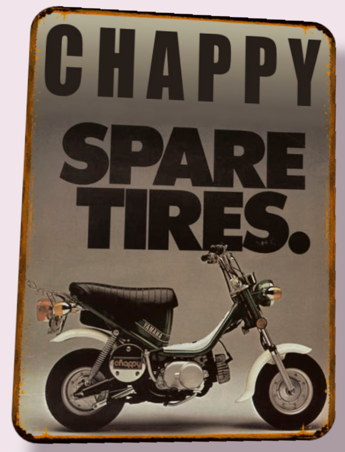 Plaque métal vintage Yamaha Chappy