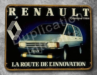 Plaque métal vintage Renault Espace