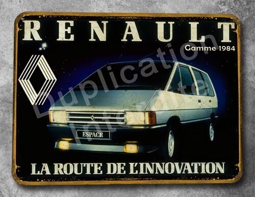 Plaque métal vintage Renault Espace