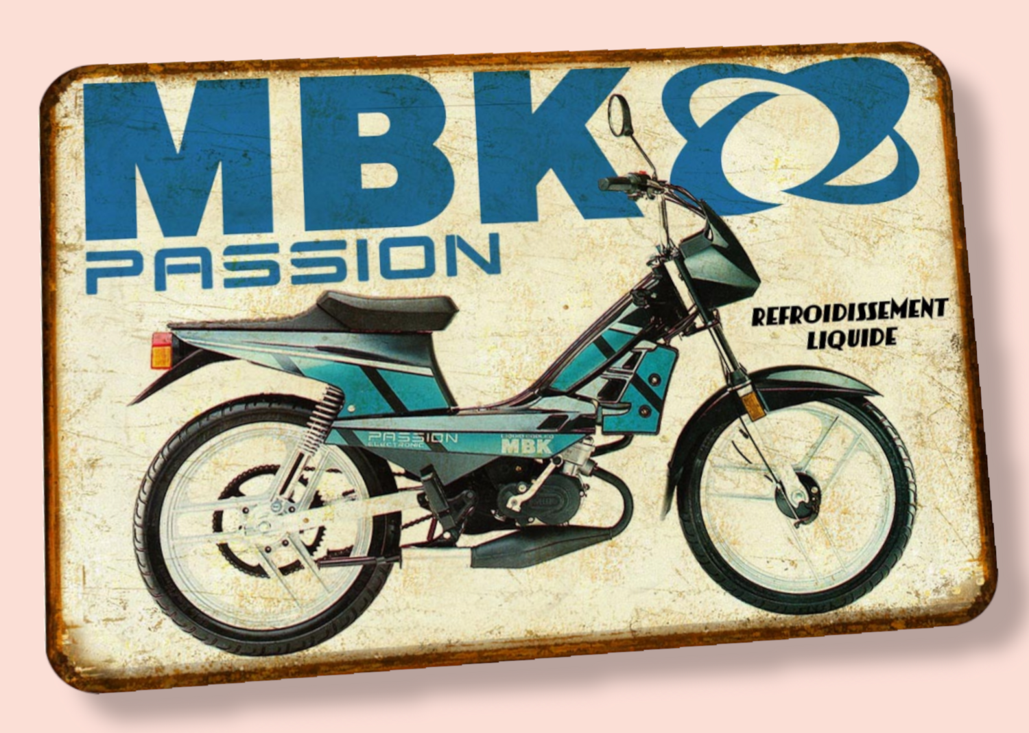 Plaque métal vintage MBK Passion